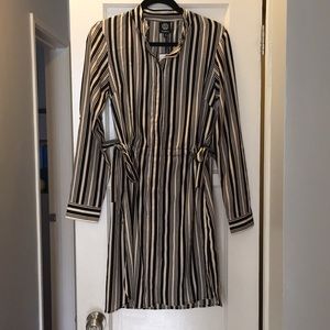 Striped button up dress